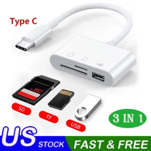 TF/SD Card Adapter Camera Reader For Samsung Galaxy S24 S23 Ultra S21 S22 S20 FE - Picture 1 of 9
