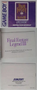 1x Final Fantasy: Legend III: Instruction Booklet: Gameboy: Used: V0001 Slightl - Picture 1 of 1