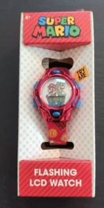 2022 NINTENDO SUPER MARIO & LUIGI FLASHING LCD DIGITAL RED CHILDREN'S WATCH - Picture 1 of 6
