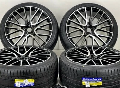 22x10 22x11 PORSCHE BLK MACHINE WHEELS RIMS TIRES CAYENNE TURBO SPORT 4S TOUAREG - Imagem 1 de 4