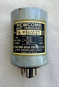 Newcomb TR-91 Mic Line Phono MC Plug In Audio Input Transformer SUT 9 Pin Octal - Picture 1 of 3