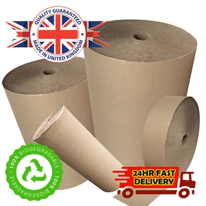 CORRUGATED ROLLS ECO-FRIENDLY BROWN STRONG CARDBOARD PAPER ROLL - ALL SIZES/QTYS - Picture 1 of 9