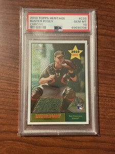 BUSTER POSEY 2010 Topps Heritage Chrome PSA 10 RC /1961 MINT ROOKIE Future HOF