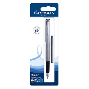 Waterman Fountain Pen Graduate Silver Fine Pt Nib New In Pack S0174956 - Picture 1 of 6