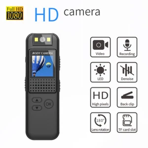 MIni Body Cam Video Full HD 1080P Body Camera Wearable with 180° Rotatable Lens - Picture 1 of 18