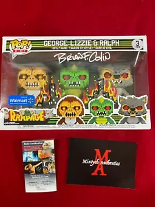 BRIAN COLIN AUTOGRAPHED SIGNED RAMPAGE FUNKO POP! GEORGE, LIZZIE, & RALPH! JSA! - Picture 1 of 2