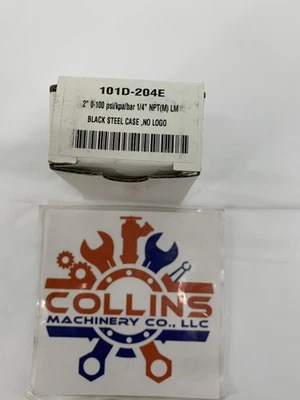 PIC Gauges 101D-204E Pressure Gauge 0-100PSI 2" Dial 1/4" NPT Lower Mount - Image 1 of 4