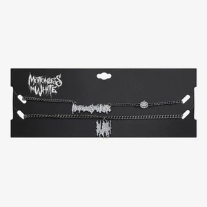 Conjunto de collar inmóvil en blanco Blegh tema candente música metalcore‎ - Imagen 1 de 2