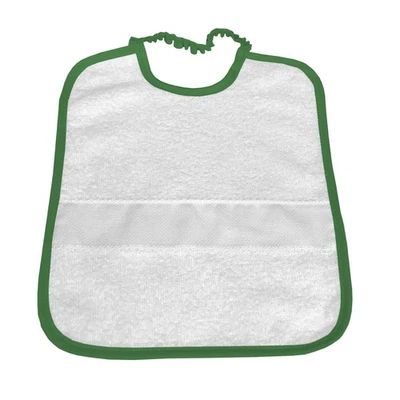 BAVAGLINO FRED ASILO bordato in TINTA UNITA con tela AIDA per ricamare il nome - Immagine 1 di 4