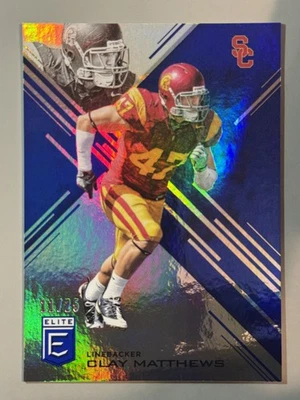 Clay Matthews 2017 Donruss Elite Blue Aspirations /25 SSP Rare USC Packers #6 - Image 1 of 2