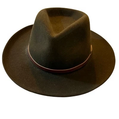 Pendleton 100% Wool Hat Cap Brown Felt Band Made in USA Cowboy Vintage Sz M - Image 1 of 4