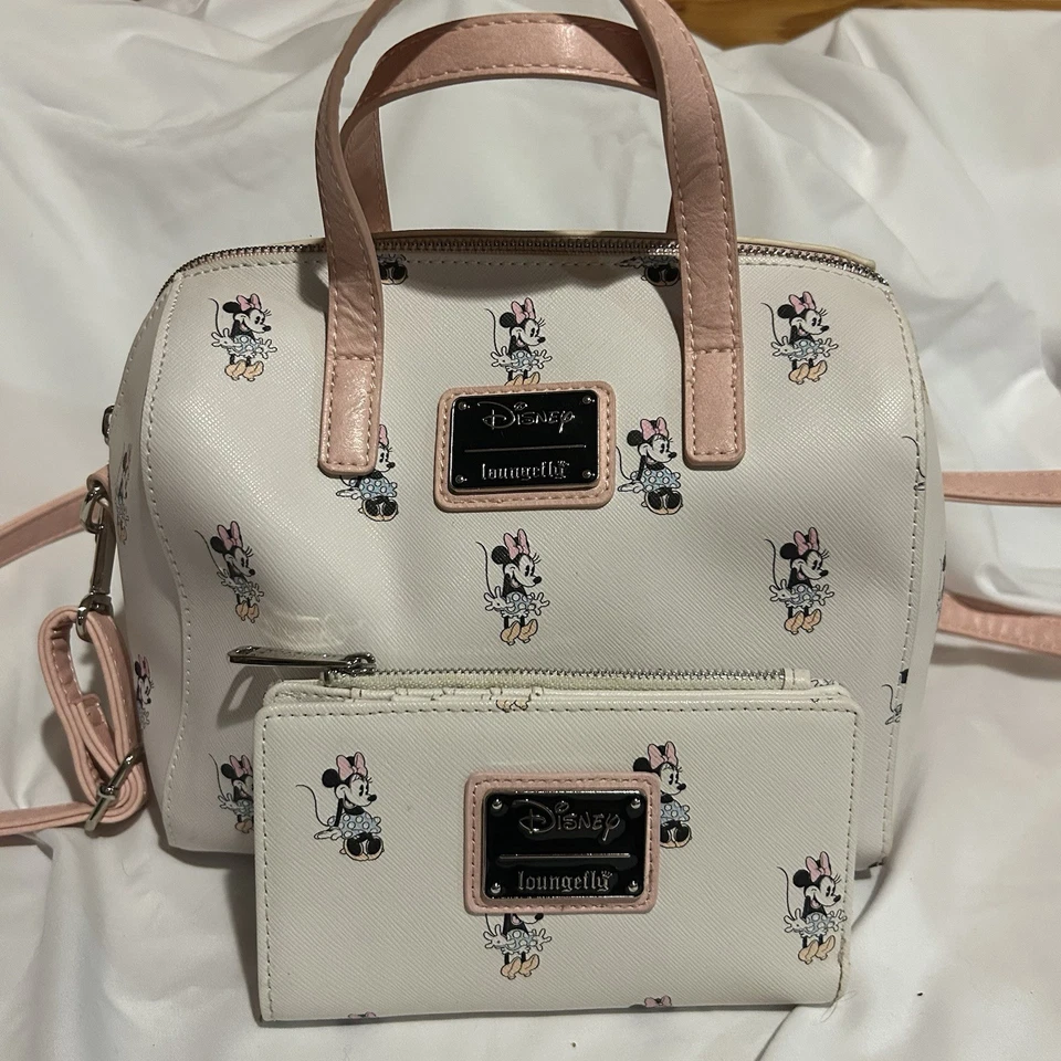 罕见米妮老鼠 Loungefly 迪士尼钱包行李袋/钱包 — 第 1/4 张图片