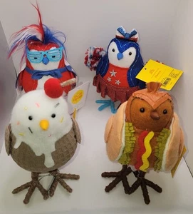 2025 Target 4 Bird Set Featherly Friends Sprinkles Franky Patriotic Hero Cheery - Picture 1 of 17