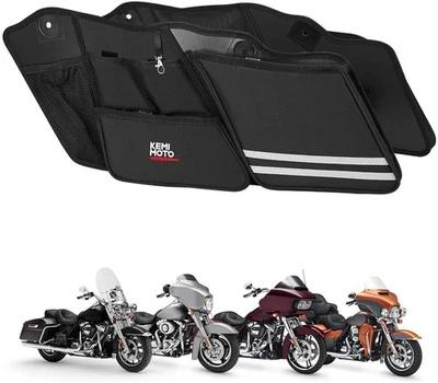KemiMoto Saddlebags Organizers Harley Davidson Street Glide Road King 2014-2023 - Image 1 of 4