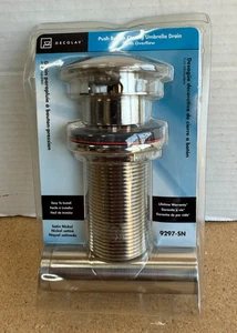 DECOLAV 9297-SN Chiusura a Pulsante Ombrello Scarico Nichel Satinato - Foto 1 di 2