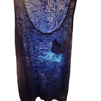 Camiseta sin mangas H&M para mujer talla grande azul cachemir transparente Y2K Cottagecore Foto 1 de 4