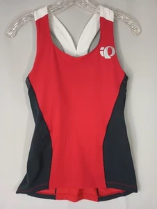 Camiseta sin mangas Pearl Izumi para mujer mediana Elite Pursuit roja negra de ciclismo bolsillos traseros - Imagen 1 de 16