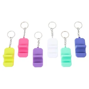 6 Pcs Compact Holder Mobile Phone Key Ring Travel Stand Cell Keychain - Zdjęcie 1 z 12