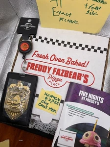 NEW Universal HHN Five Nights at Freddy's FNAF ID Badge + PIZZA BOX AND FOOD MAP - Picture 1 of 18