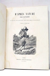 Nach der Natur von Gavarni Tafeln 1, 2, 3 Zehn Paris 1860 - Bild 1 von 12