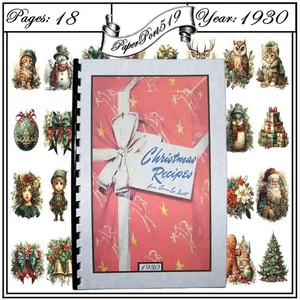 1930 Christmas Recipes Vintage Cook Book 18 Pages - Bild 1 von 4