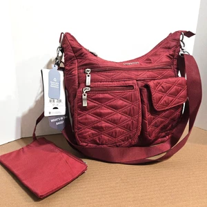 NEW Baggallini Everywhere Bagg With RFID Protected Wristlet Apple Red Crossbody - Picture 1 of 12