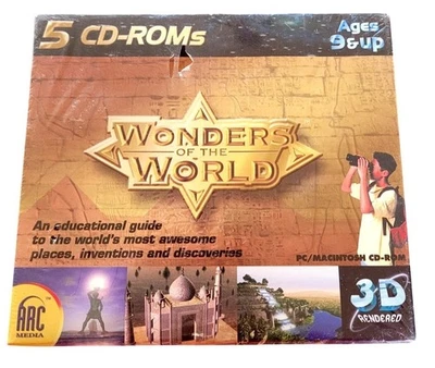 Wonders Of The World new sealed, 5 CD-ROM Set Educational  37529cd - Image 1 of 2