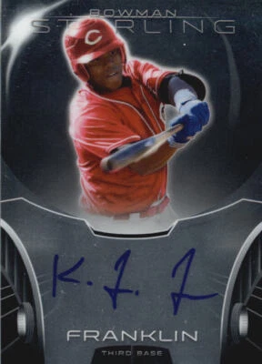 2013 Bowman Sterling Prospect Autographs #KF Kevin Franklin Auto Rookie Card RC  - Image 1 of 2