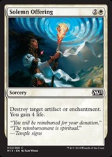 4x Solemn Offering MTG Magic 2015 (M15) NM Magic Regular