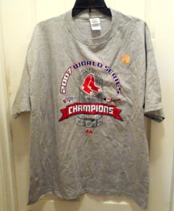 Boston Red Sox T Shirt XL Adult Gray MLB Baseball 2007 World Series Delta New - Picture 1 of 8
