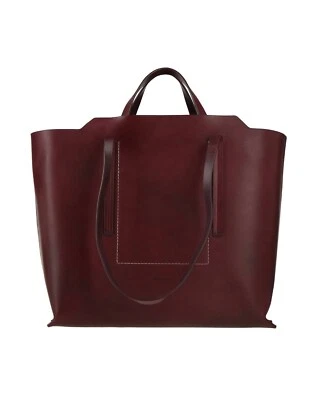 $1580 RICK OWENS БОРДОВЫЙ ГОЛЛИВУД КОЖИ SHOPPER СУМКА С КОРОТКИМИ РУЧКАМИ - Изображение 1 из 4