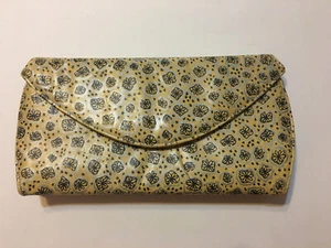 Vintage Charles Originals Gold/Yellow Floral Clutch Purse 60s/70s - Picture 1 of 4
