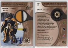 2005-06 SP Game Used Edition Authentic Fabrics /50 Andrew Raycroft Patch Auto