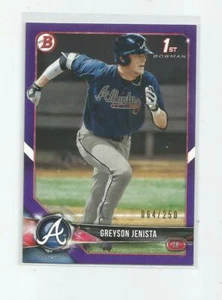 2018 Bowman Draft GREYSON JENISTA Purple 064/250 - Picture 1 of 1