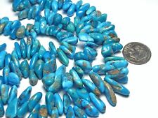 15" AMERICAN TURQUOISE 6-12mm Nugget Beads NATURAL COLOR /c2