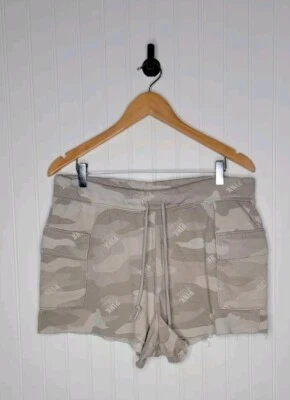 Victoria's Secret PINK Cargo Sweatshorts Women's Size Large Beige Camo - Image 1 of 4