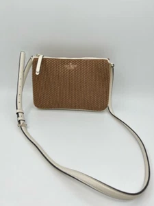 KATE SPADE Natural Women's Boho Summer Jackson Straw Crossbody Purse - Picture 1 of 12