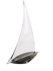LIVIO SEGUSO für GRAL Glas Skulptur Segelboot 33 cm 70er Muranoglas signiert - Bild 1 von 11