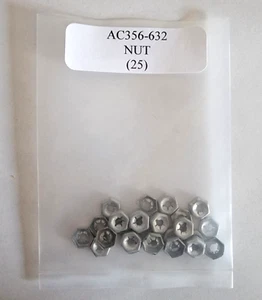 Tuerca estampada AC356-632 6-32 acero 6 muescas - Lote de 25 - Imagen 1 de 3
