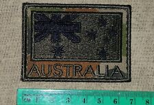 ANF FLAG PATCH AUSTRALIAN ARMY SUBDUED BLACK & OLIVE ON CAMO COLOURED #4
