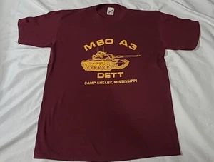 Vtg Jerzees M60 A3 Dett Camp Shelby Mississippi Sz Large US Army Tank Shirt - Picture 1 of 24