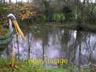 Photo 6x4 Pond and carved figure, Camphill Clanabogan Looking east c2009