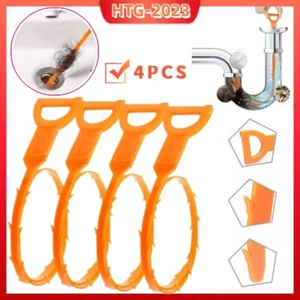 4 Pack Hair Drain Cleaner Tool-20" Snake Drain Clog Remover Tool for Sink Tubes - Picture 1 of 20
