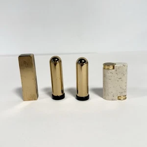 Vintage Hazel Bishops Lipstick Lot Goldtone Metal Bullet Push Up Bakelite Tubes - Picture 1 of 24