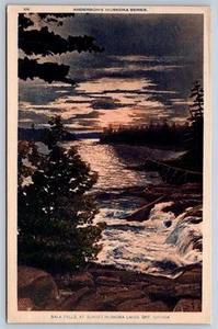 Bala Falls At Sunset, Muskoka Lakes Ontario Canada, Vintage Postcard - Foto 1 di 2