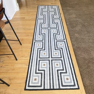 Ruggable geometrischer Läufer Teppich von Jonathan Adler 29,5"x118" 2-teilig waschbar EUC - Bild 1 von 4