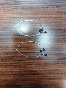 Silpada Sterling Silber 925 schwarz Obisdian Einfädler Ohrringe durchbohrt wunderschön - Bild 1 von 6