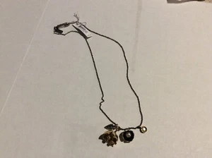 Coach Gold And Silver Short Tea Rose Necklace $145 - Picture 1 of 2