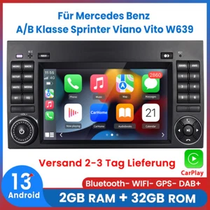 7” Für Mercedes Benz A/B Klasse Sprinter Viano Vito W639 Carplay Autoradio Navi - Bild 1 von 12