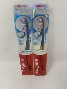 2 - Colgate 360 Advanced Floss-Tip Bristles Toothbrush Medium Bristle - Picture 1 of 3